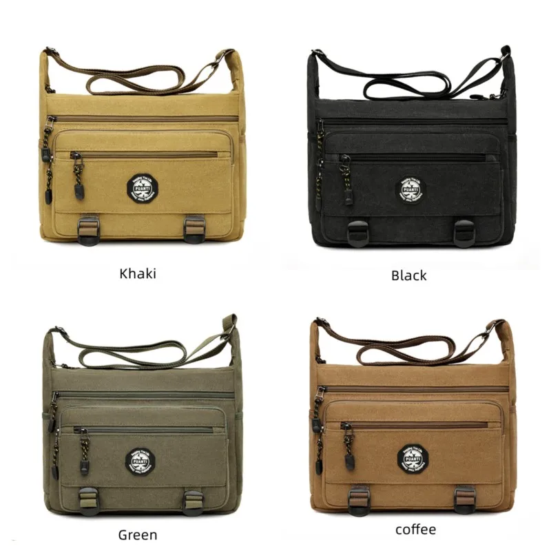 Man Canvas Shoulder Bag Messenger Bag Shopping Handbag Male Travel Casual Crossbody Bags Shopping Men Tote