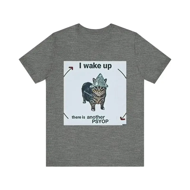 Wake Up Another Psyop Print Crew Jersey T Shirt