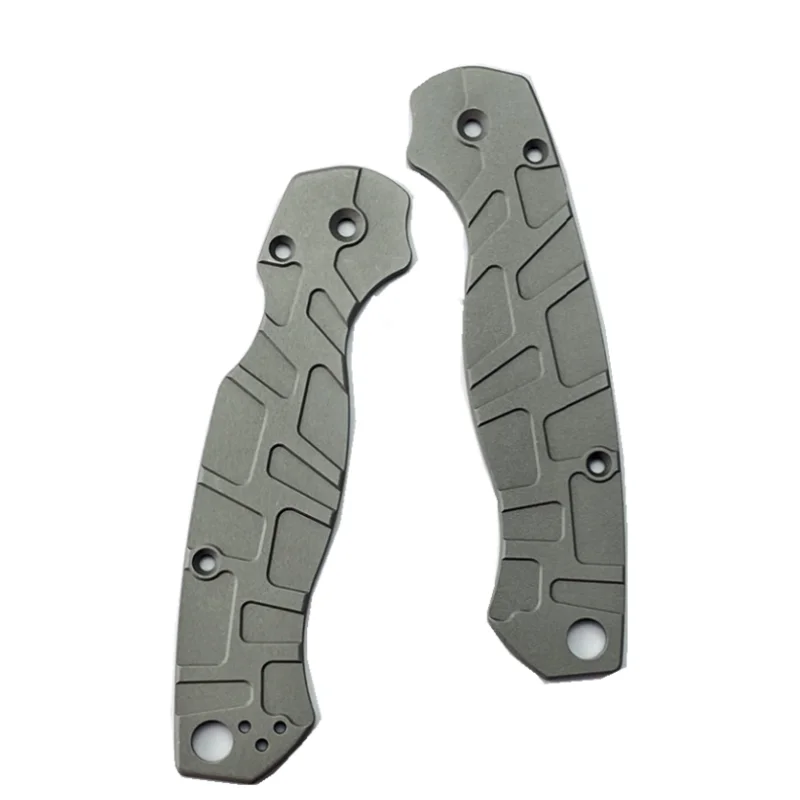 A Pair Spyderco Paramilitary 2 (C81) Aluminum Alloy Knife Handle Scales: Replacement Accessory for C81