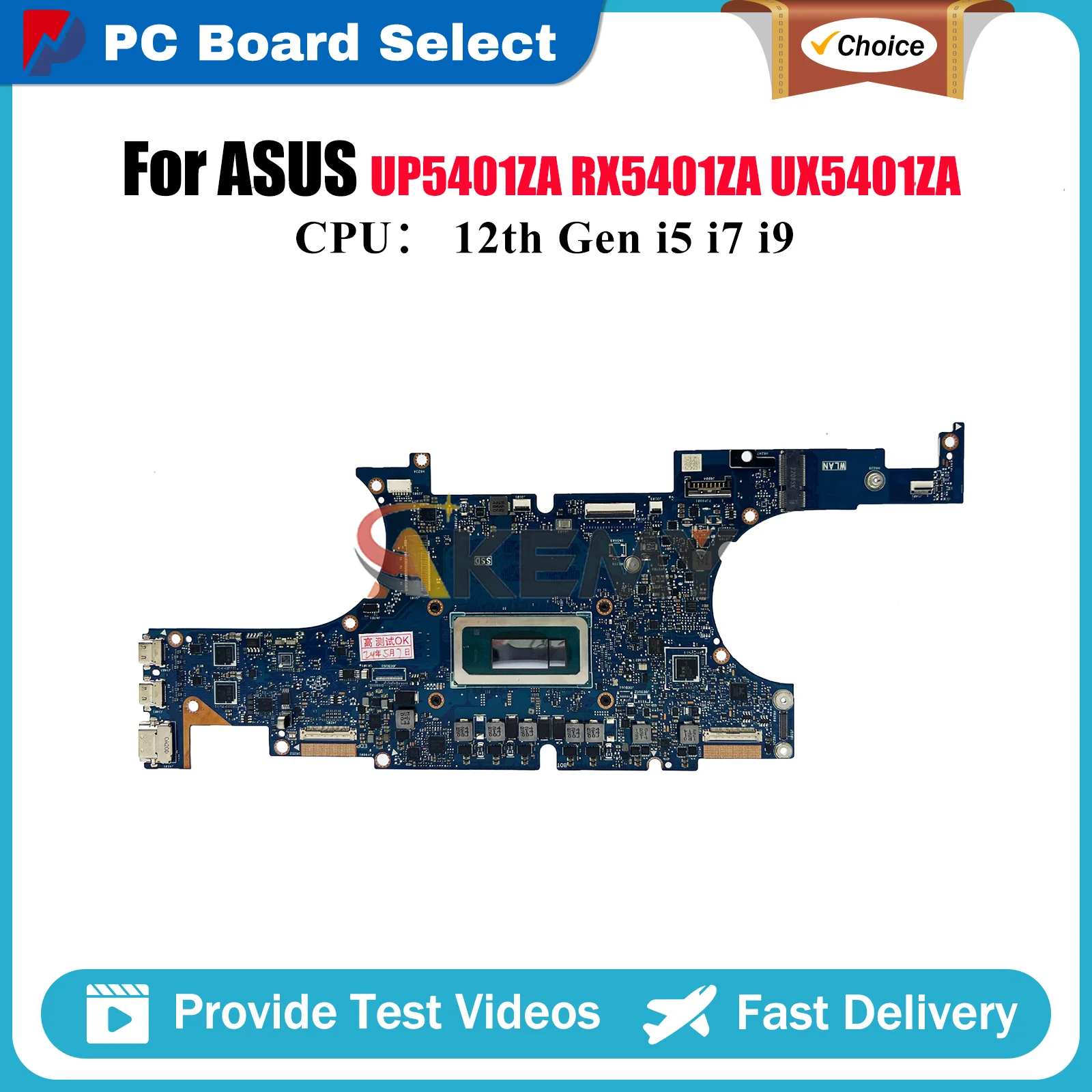 

UX5401ZA Laptop Motherboard For ASUS ZenBook UX540ZA BX5401EA UX5401 RX5401EA UP5401EA Notebook Mainboard With 12th Gen i5 i7 i9