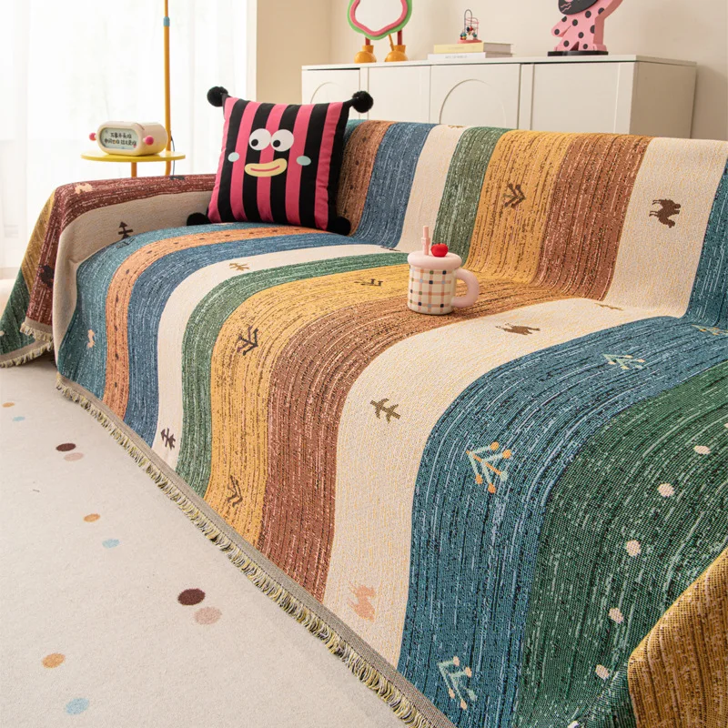 Light Luxury Sofa Cloth Sofa Towel New Non-slip Cushion Cloth One-piece Full Cover Universal in All Seasons Modern