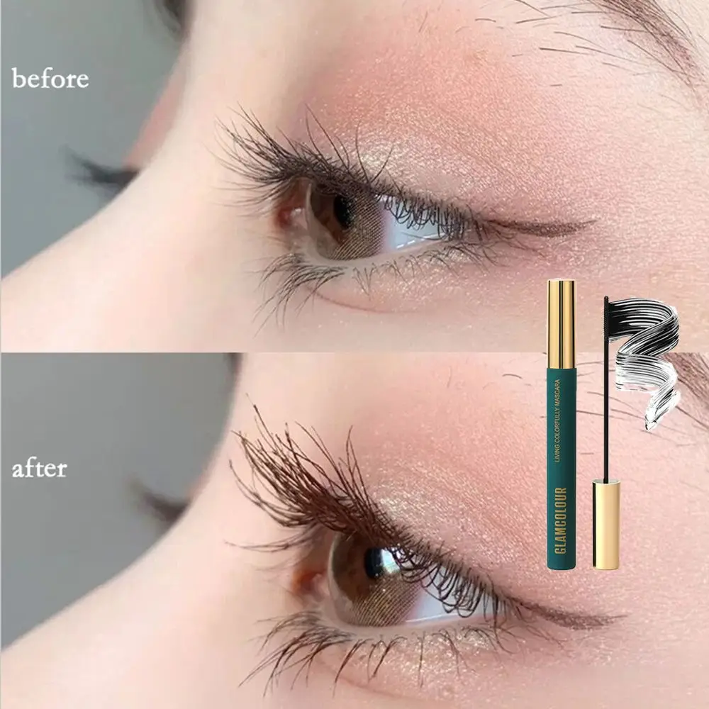 Eyelash Mascara Volume Silk Fiber Mascara Waterproof Magic Color Skinny