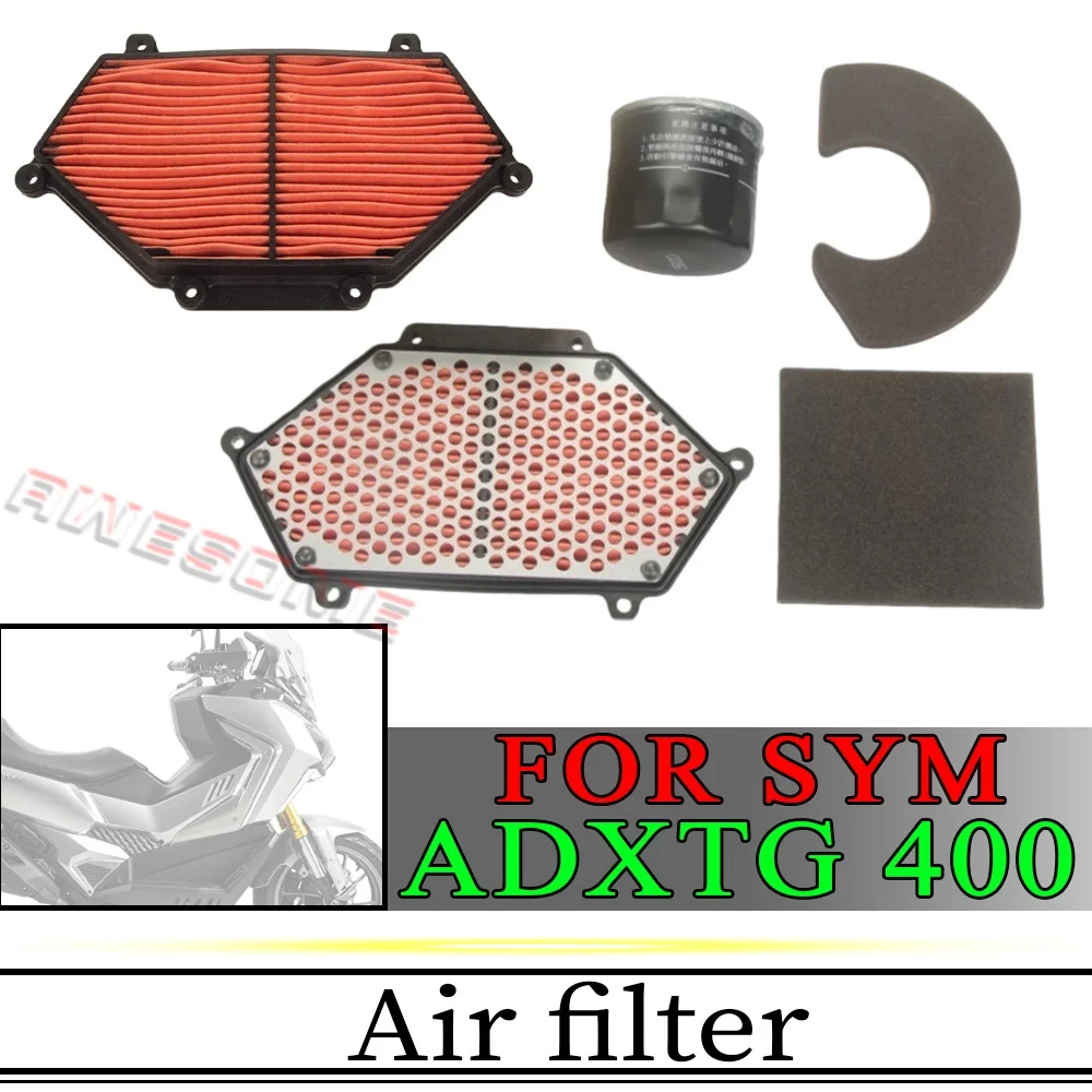 For Fit SYM ADXTG 400 Modified Air Filter Element And Transmission Sponge Oil filter