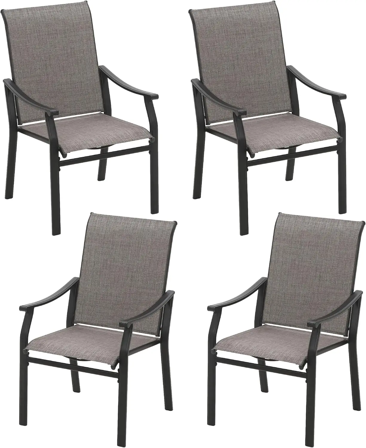 

Outdoor Chairs Set of 4, Patio Chairs, Perfect for Lawn Garden Backyard Deck 350 lbs Capacity