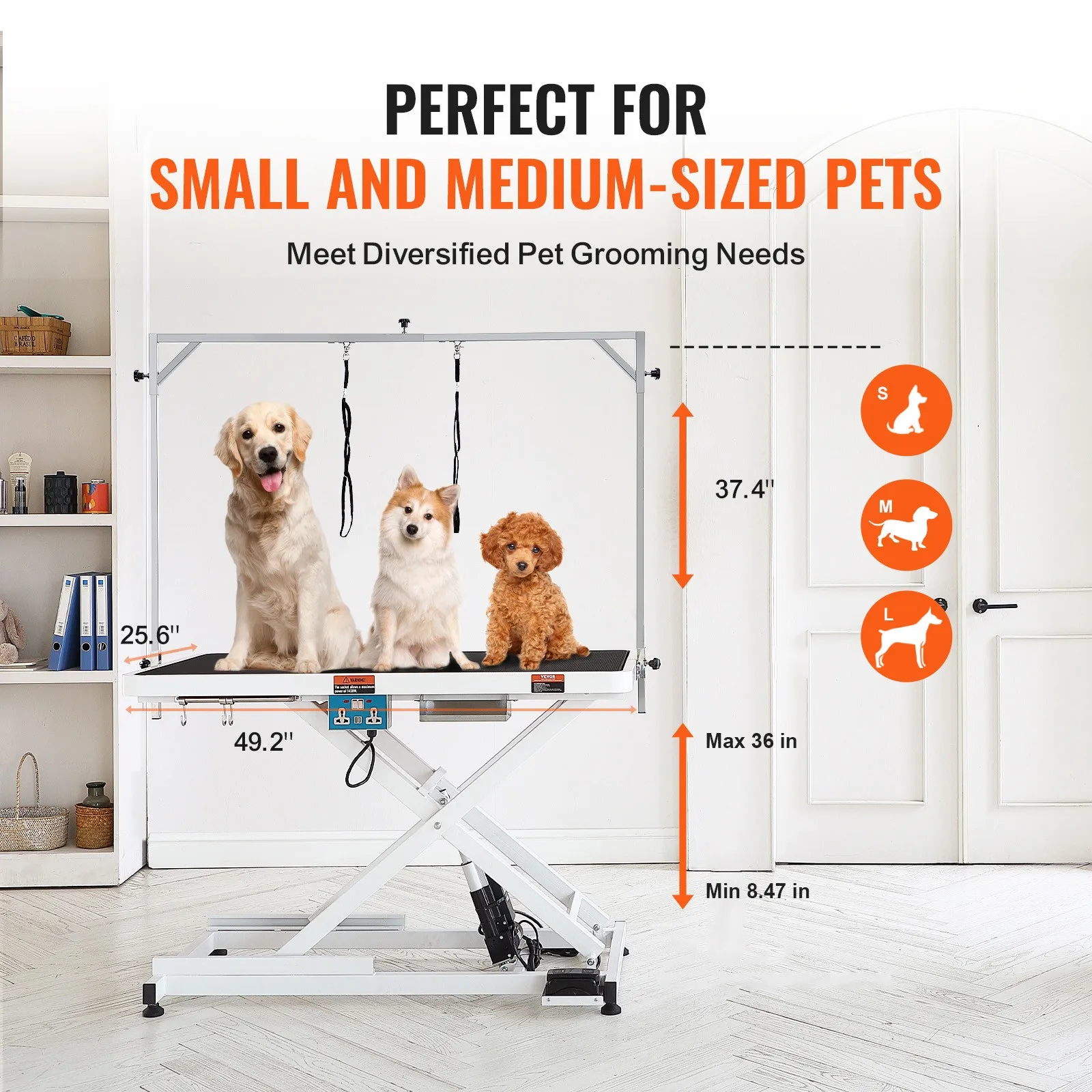 Uimoso 50" Electric Grooming Table X-Lift for Large Dogs with Adjustable Height - view 6