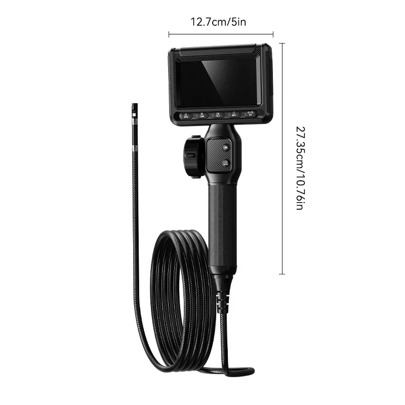 S23 Automotive Industrial Endoscope 3.9mm 6mm 8mm Steering Rotation Inspection Camera Articulating Borescope with 4.3inch Screen