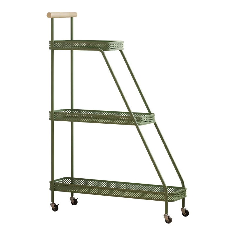 

Flower stand movable balcony floor-to-ceiling wrought iron succulent flower pot shelf household stepped dill flower stand