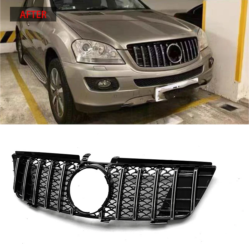 

Racing Grills For 2005-2008 Ml Mercedes-benz W164 Mid-grid GT Vertical Clause Original Car Replacement Installation Grill Grille