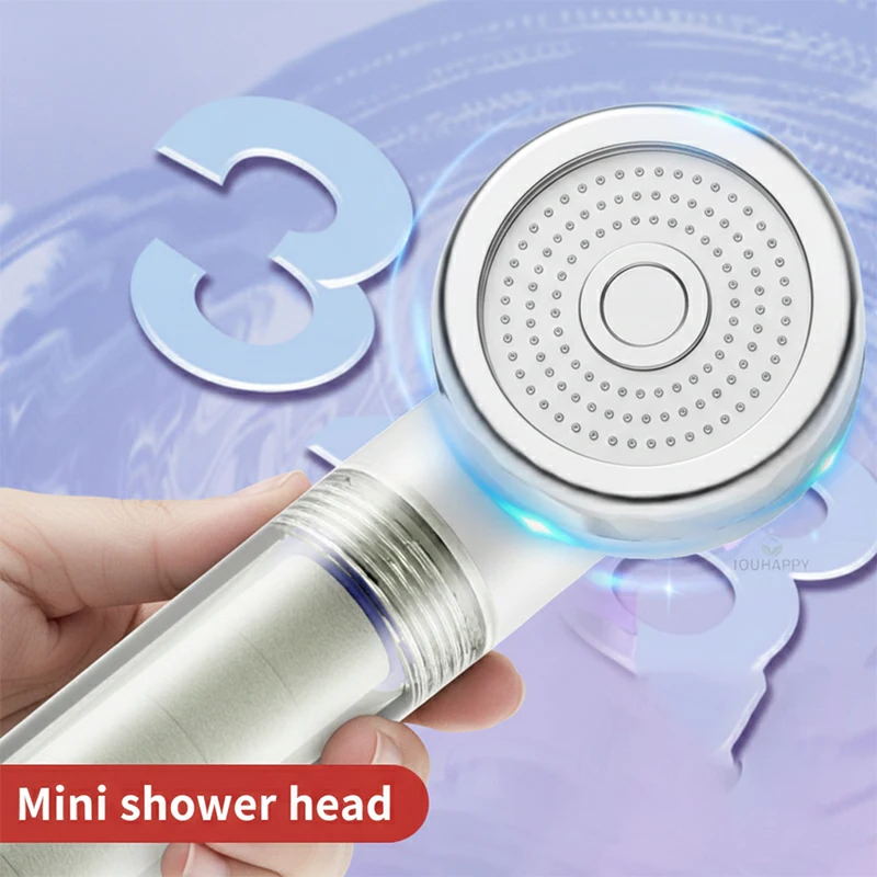 

5cm Mini Water Saving Shower Head with Filter Large Water Flow High Pressure Shower Head Spray for Hotel Bathroom Accessories