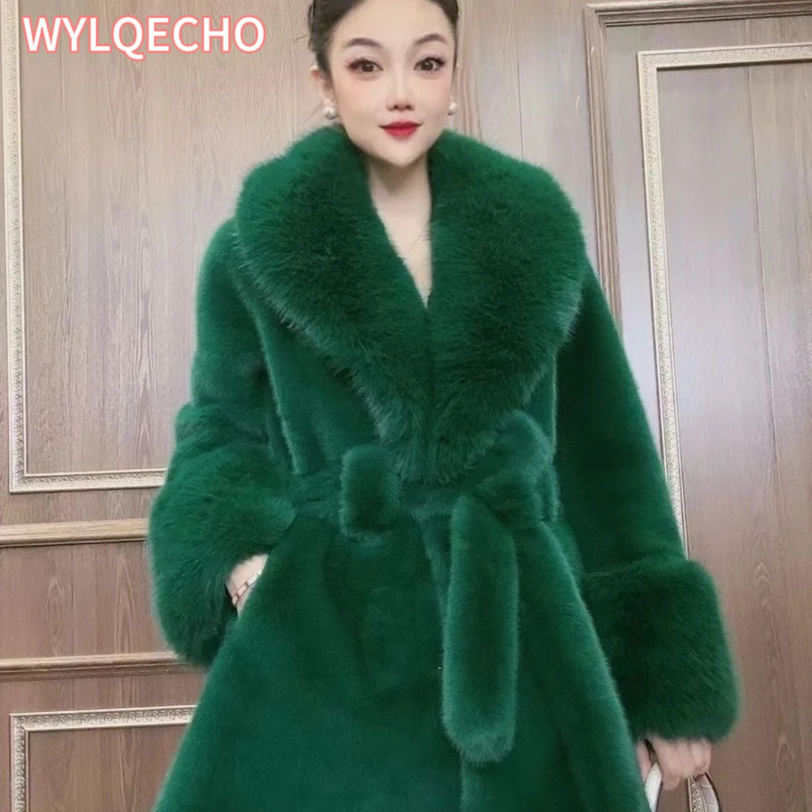 Vintage Thick Fashion Warm Coat Fur Coat Women\'s 2023 Winter New Korean Fashion Imitation Fox Fur Padded Coat Street Outwears