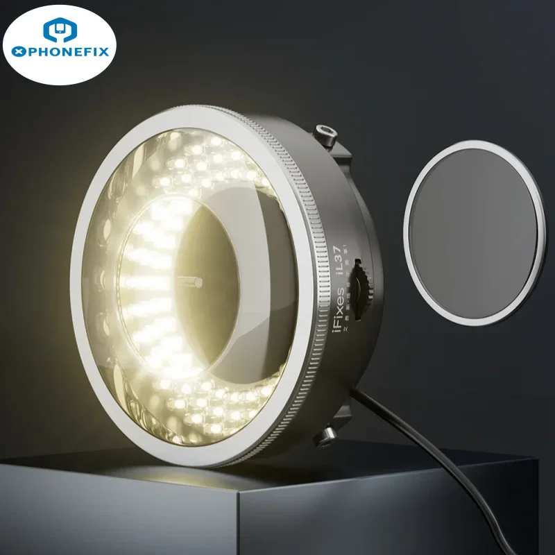 Imagem -03 - Ifixes Hl37 Microscópio Polarizado Anel Luzes Ultra-brilhante 96 Lâmpada Led Anti Brilho para Telefone Reparação de Solda Iluminadores de Laboratório