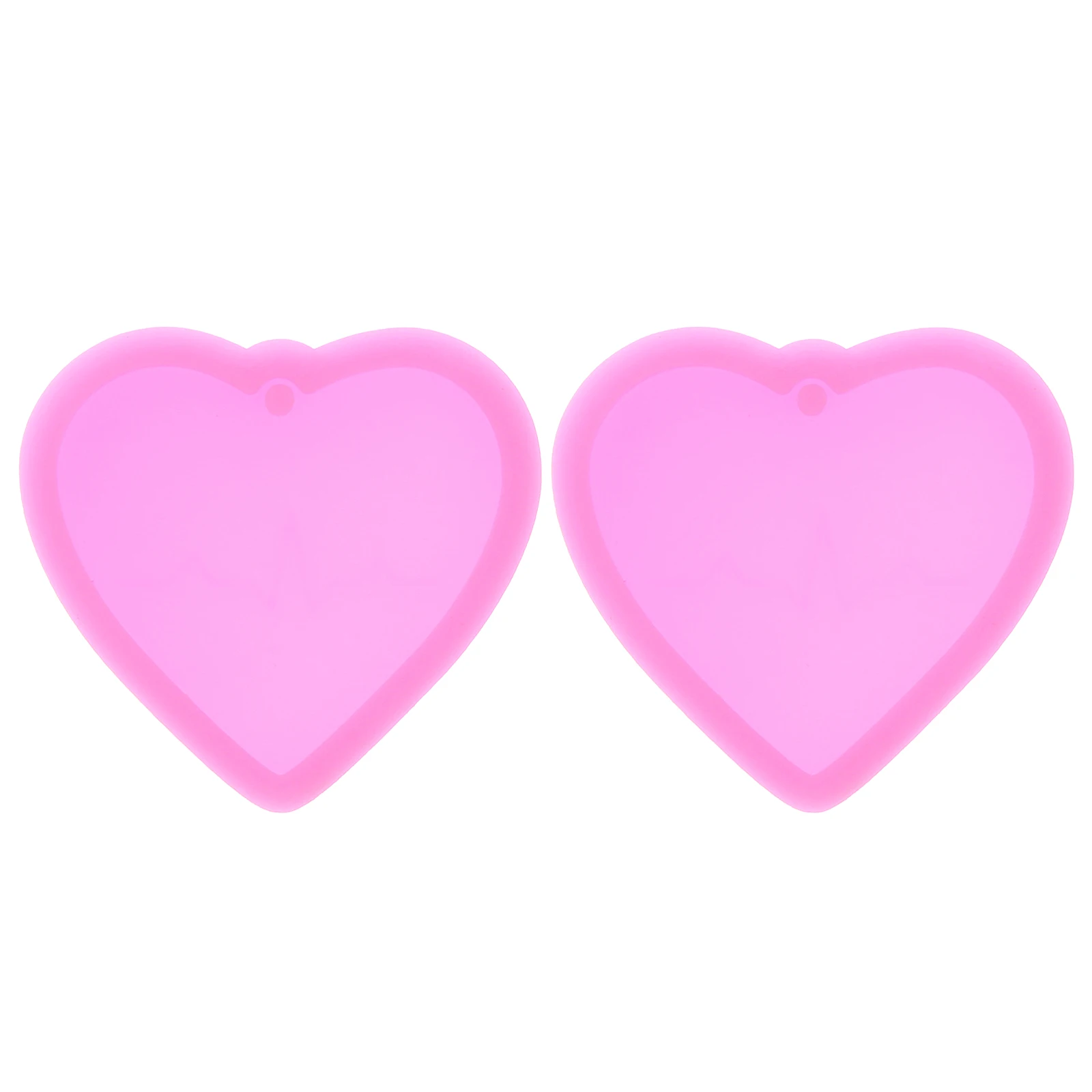 

2 Pcs Diy Silicone Mold Key Chain Molds Pendant Molds Silicone DIY Casting Jewelry Diy Mold Supplies Easy Clean Storage
