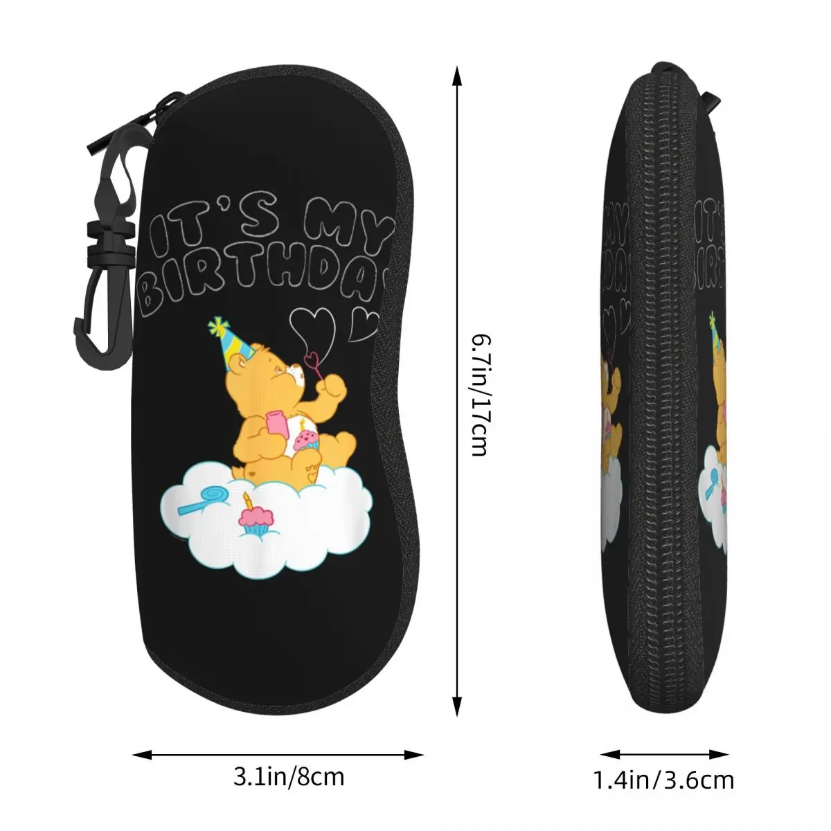 Care Bears È il mio compleanno Custodia per occhiali Uomo Donna Protezione da lettura alla moda Contenitore per occhiali affascinante
