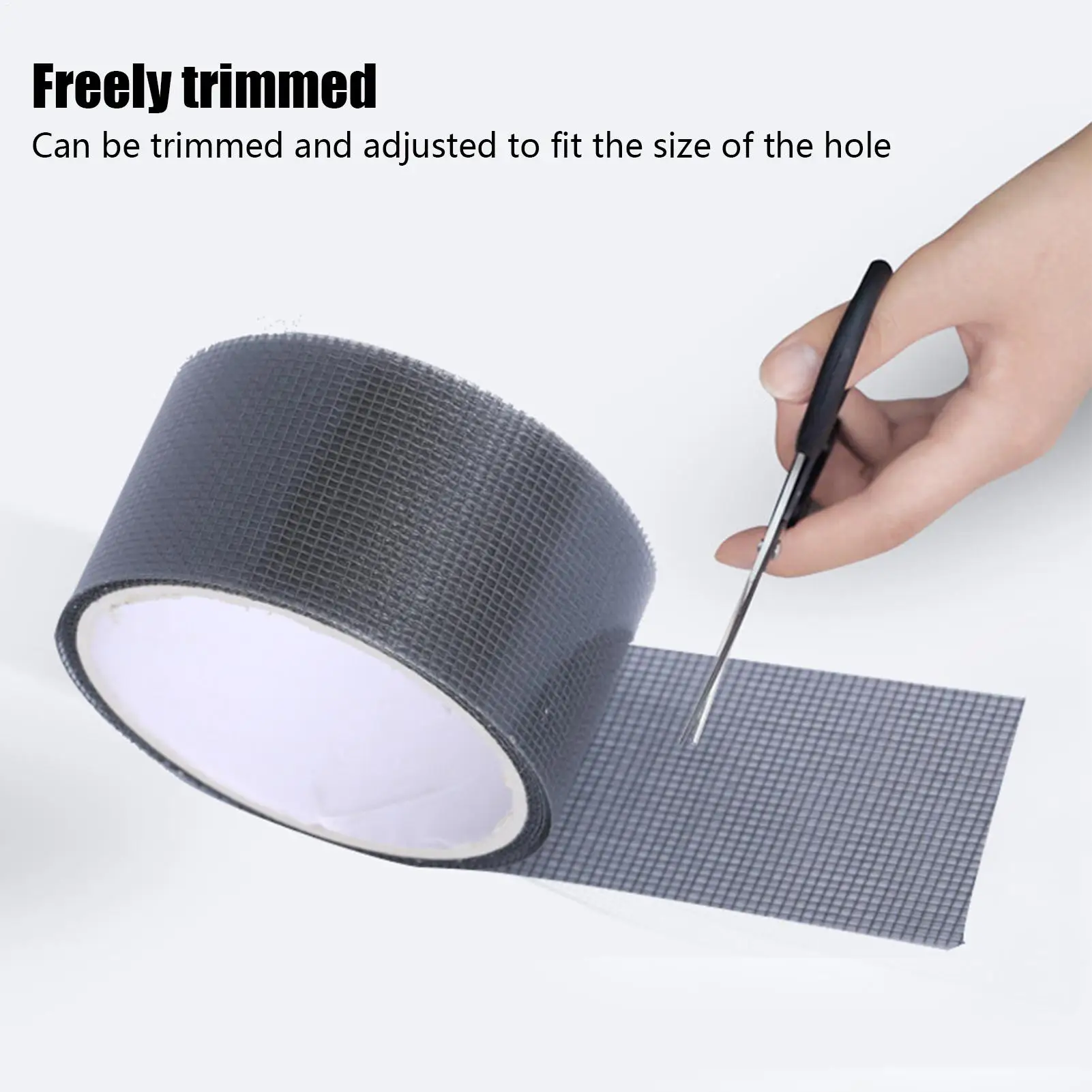 3 Rolls Waterproof Window Screen Repair Tape Self-Adhesive Window Screen Repair Mesh Tape for Covering Holes Tears Anti-Insect