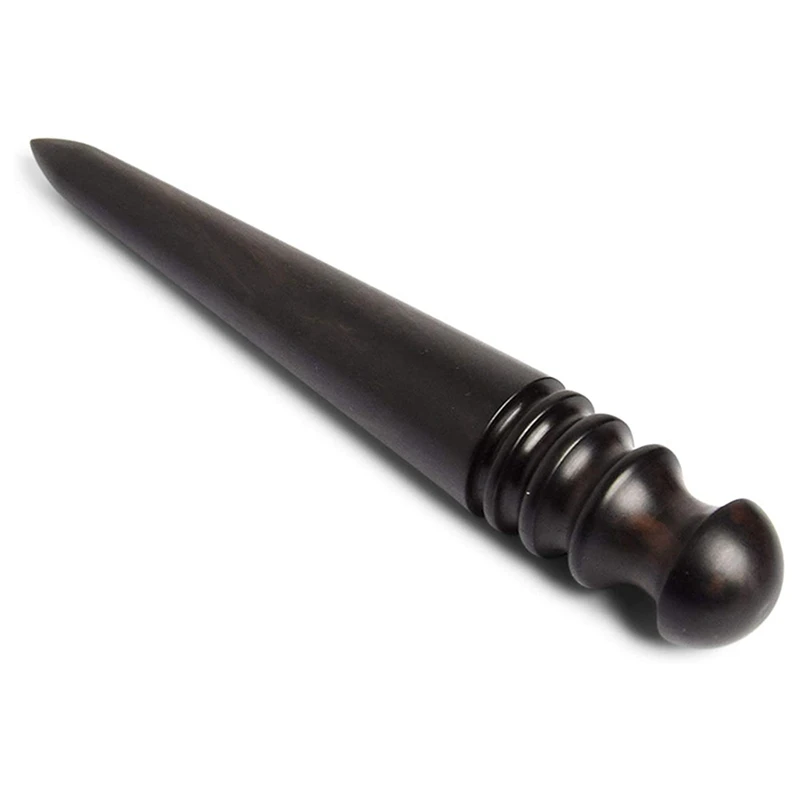 3X Wooden Leather Burnisher Tool - Tapered Edge Slicker Features 4 Grooves For Burnishing Of Various Leather Thicknesses