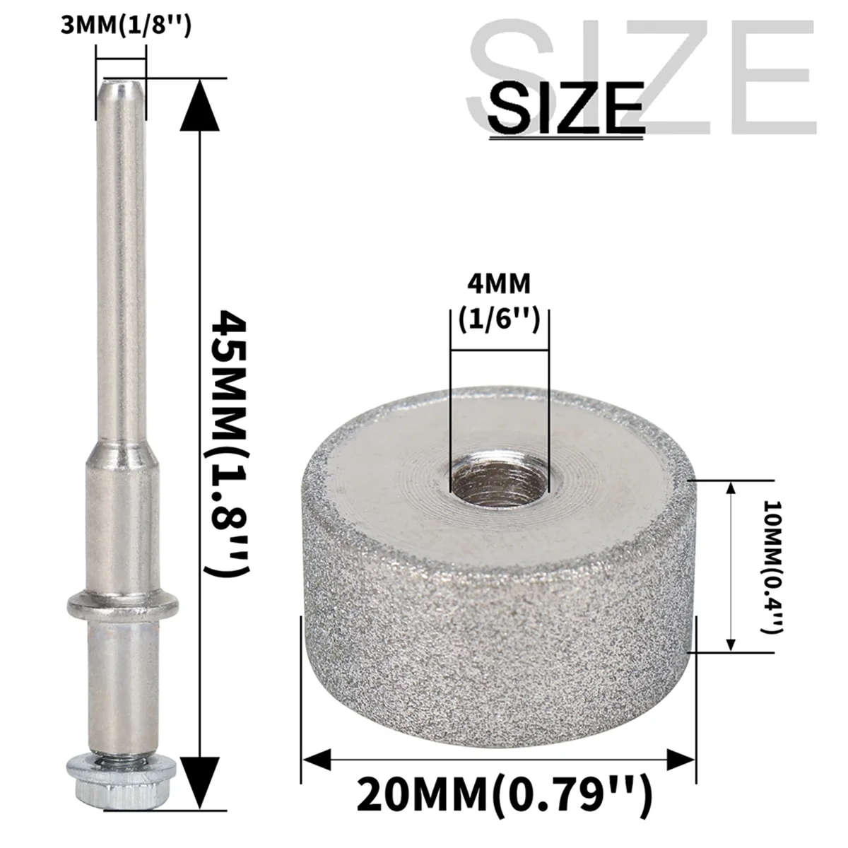 20mm/45mm Diamond Grinding Wheel Mini Sanding Bits Grinder Rotary Tool for Polishing Tungsten Steel Stone Wood Grinding