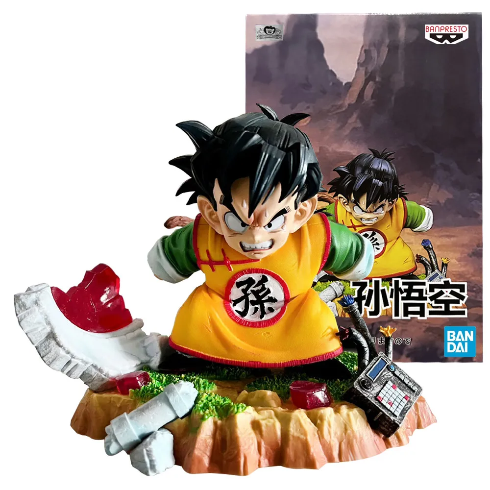 19CM Anime Dragon Ball Son Gohan Figure Angry Standing Scene Base Model Toy Gift Collection Action Figure Boxed Doll