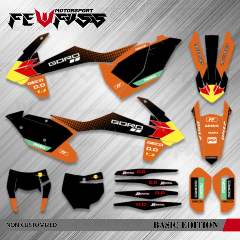 

Наклейки на обтекатель мотоцикла Fewfuss, графические наклейки для KTM EXC XCW 2017-2019 125 150 200 250 300 350 400 450 EXC, наборы наклеек