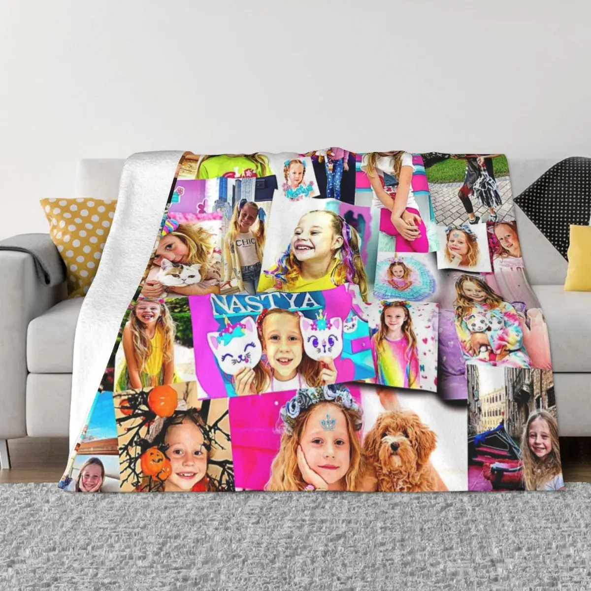 

like nastya Throw Blanket christmas gifts Sofa Throw Bed covers Blankets