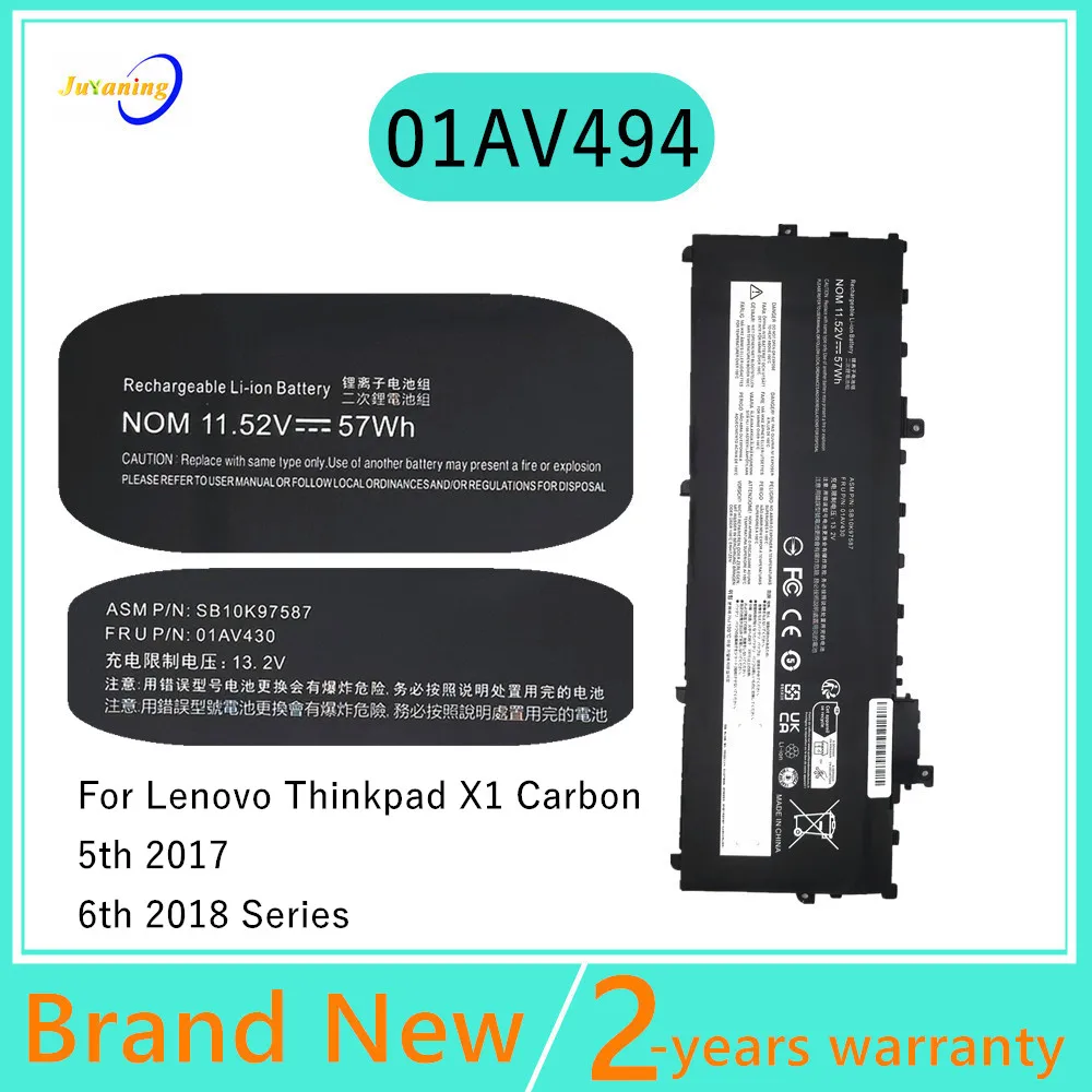 Laptop Battery For Lenovo ThinkPad X1 Carbon 5th 6th Gen (X1 Carbon 2017) Series G6-20KH006MGE 01AV494 01AV430 01AV431 01AV429