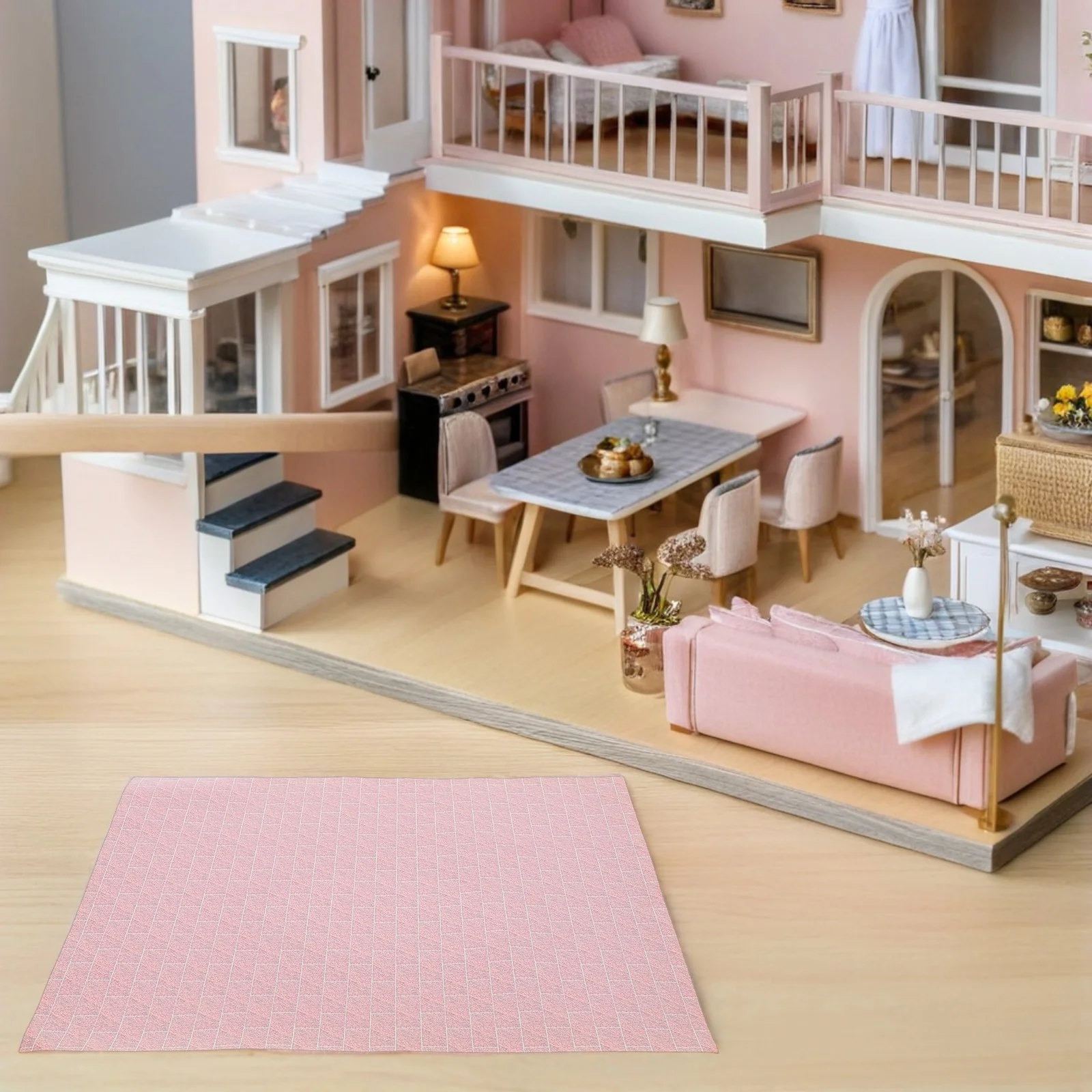 2 قطعة 1:12 دمية مصغرة خلفية الطوب الأحمر تصميم محكم ملصقات جدار DIY بها بنفسك لوازم ديكور المنزل مصغرة اكسسوارات