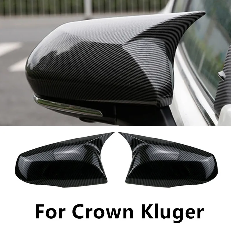 

Car Mirror Decorative Cover Case Trim Shell Housing carbon fiber For Toyota Crown Kluger 2021 2022 2023 2024 Auto Accessories