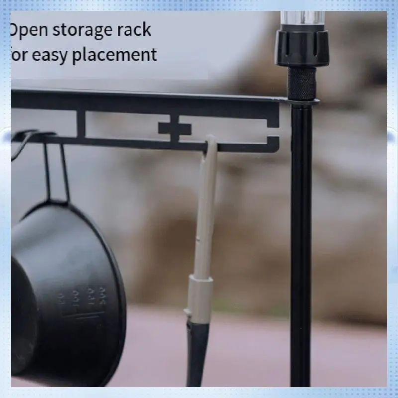 

ABMW-Storage Rack Folding Multi-Layer Rack Camping Tabletop Double-Layer Storage Rack Cutlery Rack Light Rack