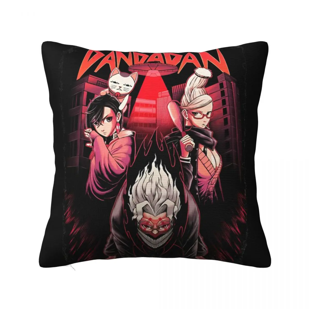 Dandadan Okarun Turbo Granny Pillow Case Anime Cushion Cover Fashion Polyester Decorative Pillowcase for Home 45*45cm