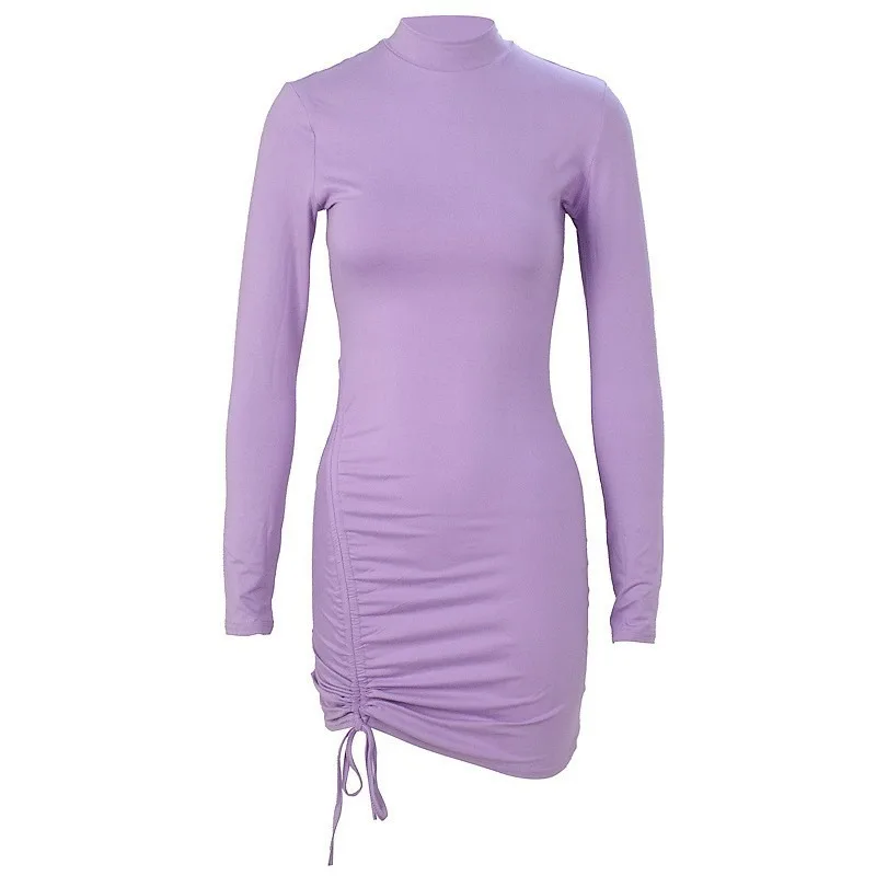 Nowe Sukienki 2025 Moda Damska Letnia Elegancka Sukienka Sznurowana Jednolita Plisowana Dopasowana Imprezowa Bodycon Damska Seksowna Mini Spódniczka
