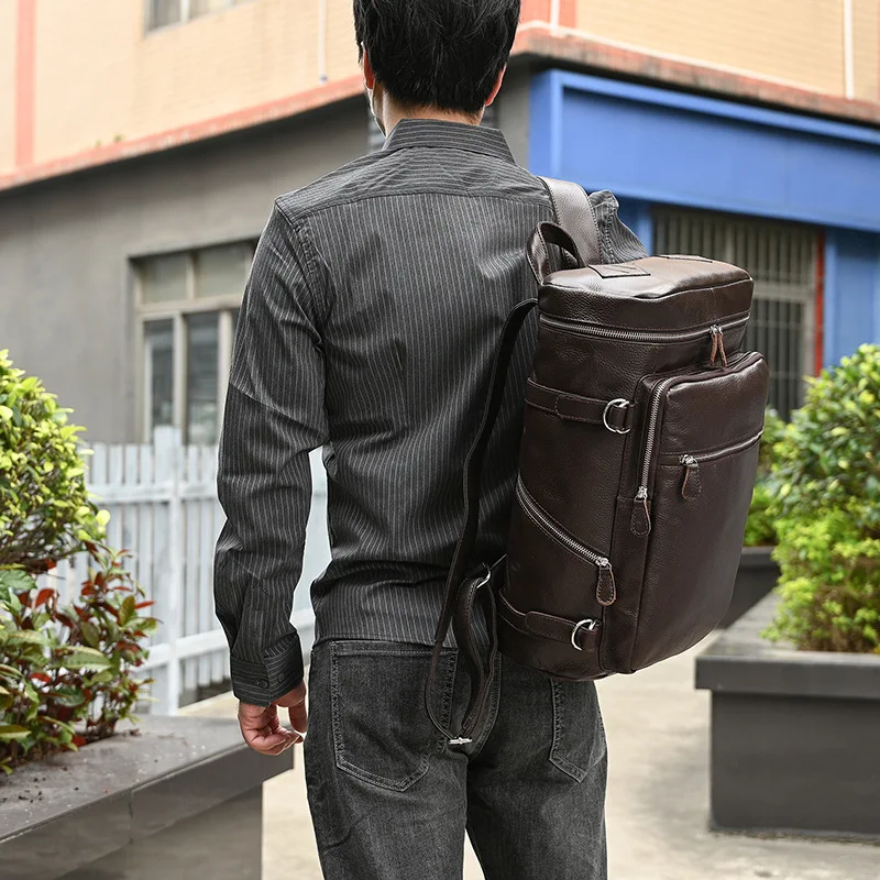 

Школьный рюкзак, дорожные рюкзаки, мужские деловые модные рюкзаки для отдыха, многофункциональные кожаные сумки Mochila MHSJB