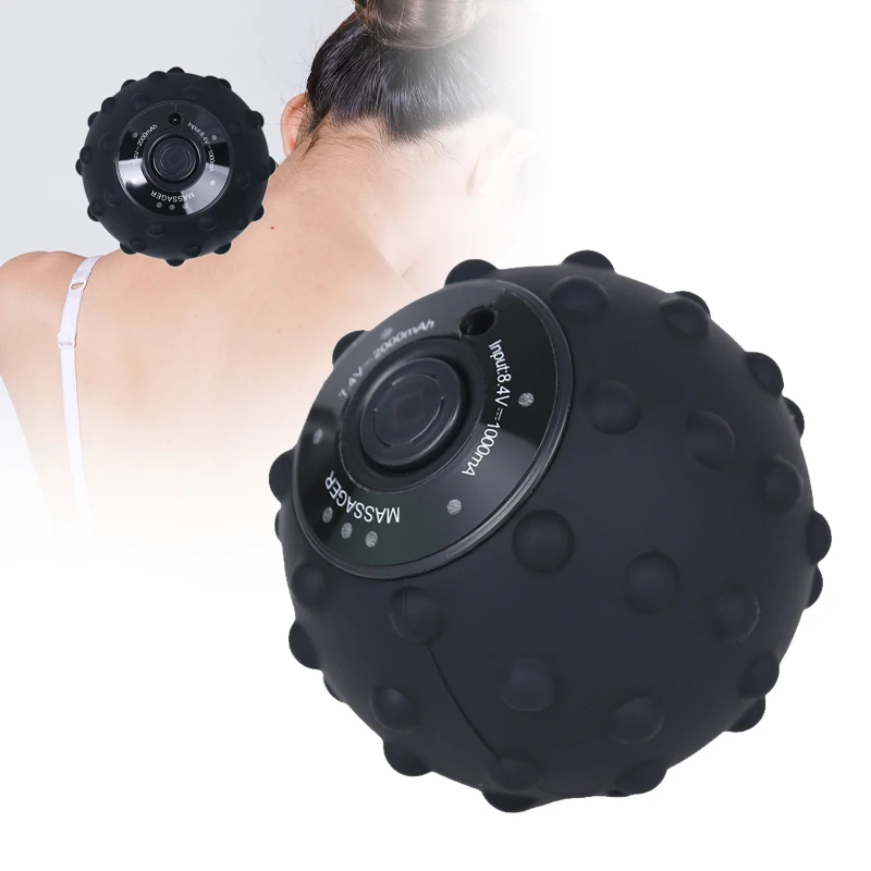 

4 Speed High Intensity Vibrating Massage Ball For Muscle And Plantar Fasciitis Pain Relief Yoga Fitness Electric Massage Roller