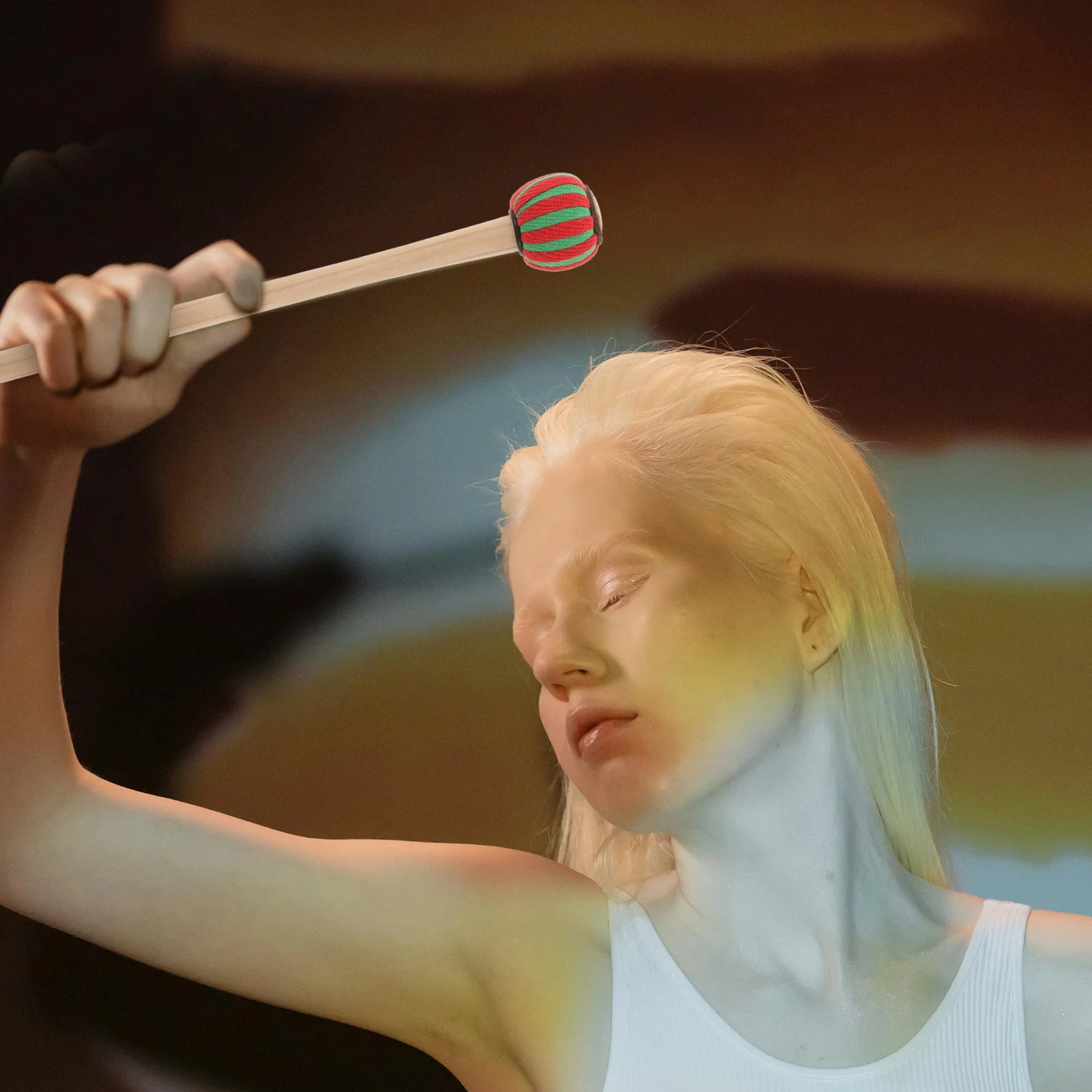 

1pcs Wooden Mallet For Percussion Handcrafted Wood Linen Gong Drumstick Portable Lightweight Design For Traditional Opera