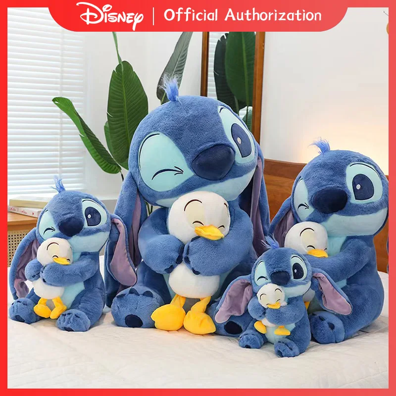 30-80CM New Disney Lilo & Stitch Embrace Donald Duck Limited Edition Plush Toy Cartoon Stuffed Doll Anime Souvenir Birthday Gift