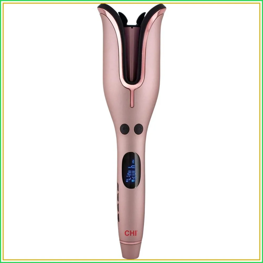 

Automatic Rotating Curling Iron, 1" Ceramic, Custom Heat 370-410°F for All Hair Types, Tangle-Free, Auto Shut-Off, Rose Gold