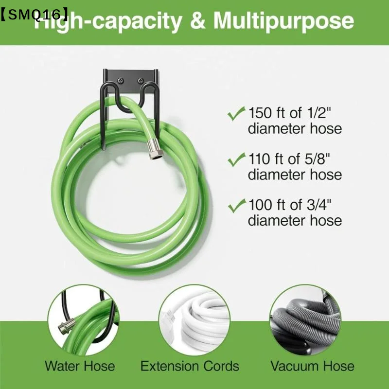 Wall Mounted Garden Hose Holder Sprayed Iron Water Pipe Storage Rack Heavy Duty Rustproof For Backyard Lawn Irriga 【SMQ】