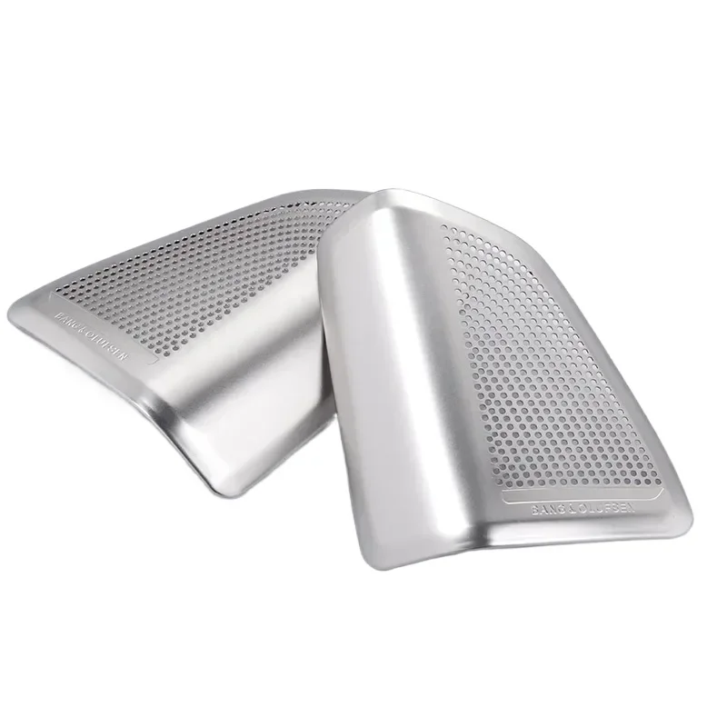 For BMW X5 F15 2014-2018 Stainless Steel Silver Car Audio Speaker Tweeters Cover Trim Stickers Interior Car Accessories