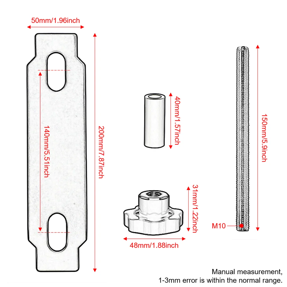 4X Traction Board KIT, Easy-To-Install Recovery Board Mount, Safety Traction Board Mount, Universal