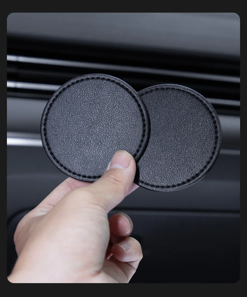 

MIXASA 1/2PCS Car Cup Holder PU Leather Coasters Pad Auto Cup Bottle Coaster Waterproof Anti-Slip Interior Accessories Universal