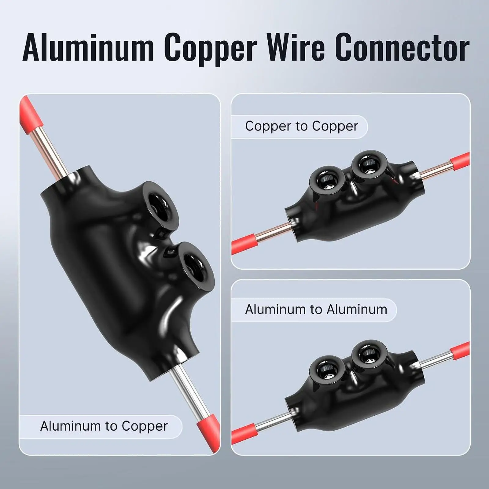 5x Insulated Inline Wire Connector Protection Secure Installation Aluminum to Copper Wire Connector