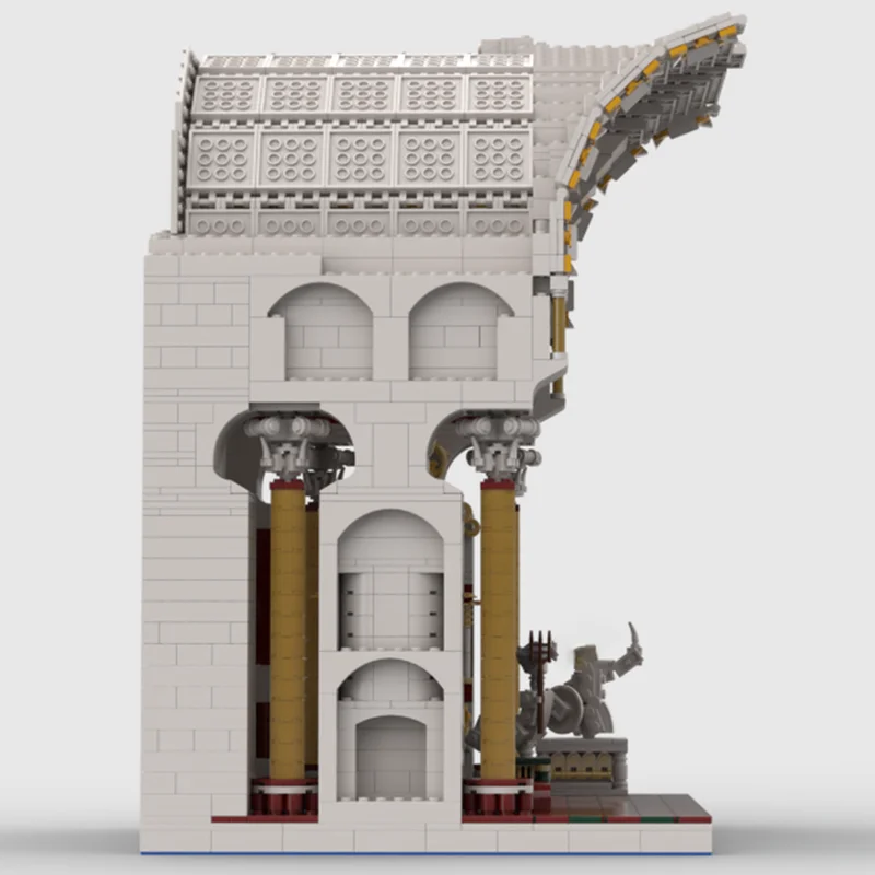 مدينة شارع عرض نموذج Moc قوالب بناء الرومانية الإمبراطورية حمام نموذج التكنولوجيا وحدات كتل عيد الميلاد مجموعة لتقوم بها بنفسك لعبة الهدايا #4
