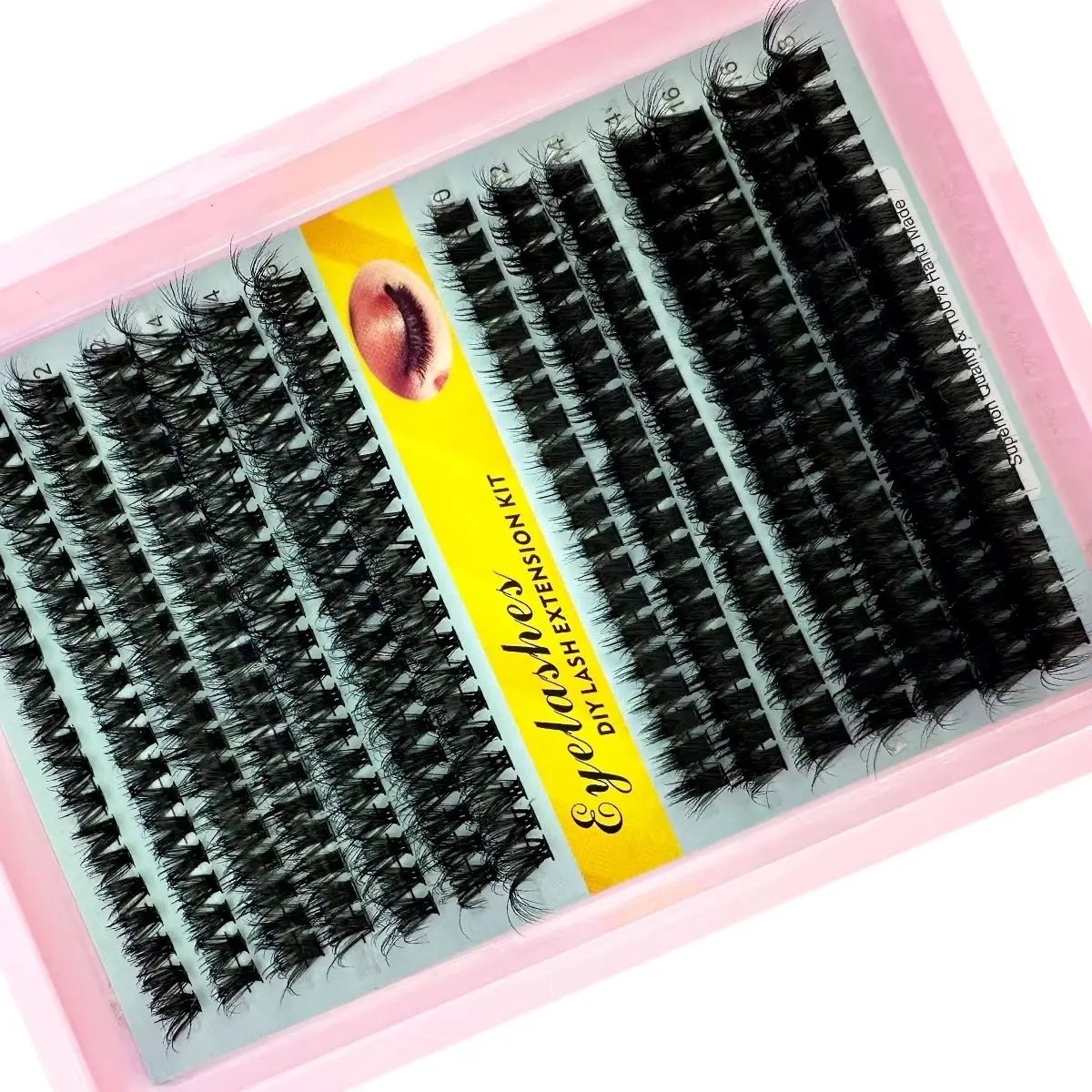 14Row 30-100D 5D رقيق سميكة جلدة مجموعات 10-18mmMix Wispy الفردية جلدة ملحقات مجموعات DIY ماكياج الرموش الصناعية