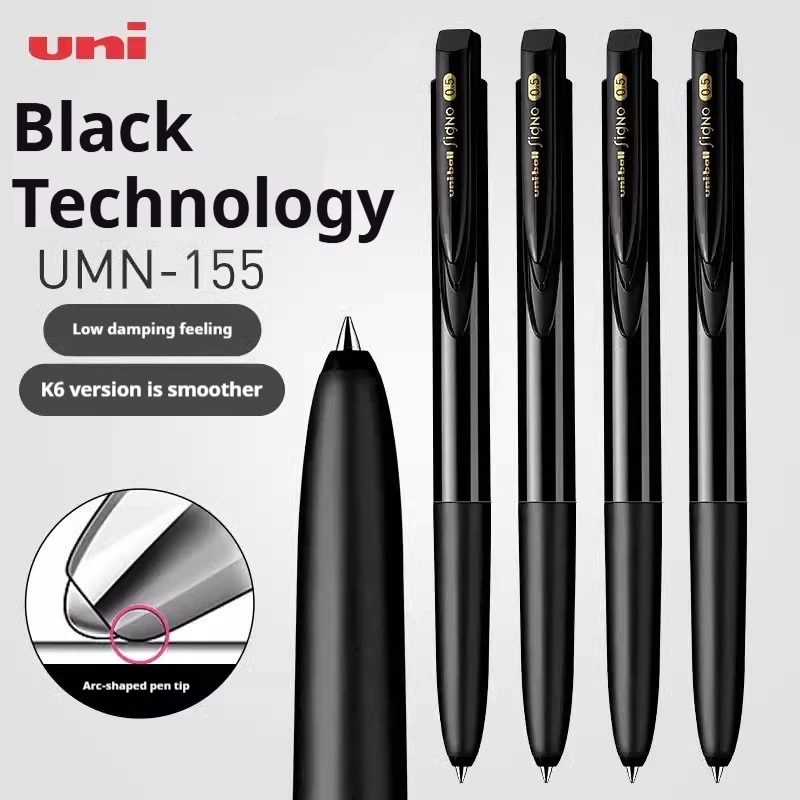 Japan uni 0.3/0.5mm UMN-155N Gel Pen,Black/Red/Blue/Navy Ink Tip Signing Stylo Perfect for Exams Homework Practice Writing Tools