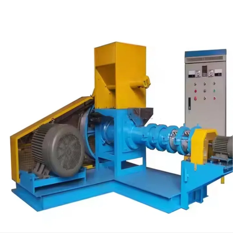 Single Fish Feed Pellet Processing Production Line Floating Fish Feed Sinking Pellet Extruder