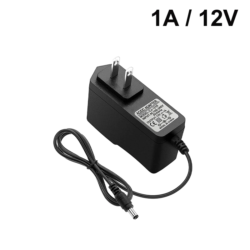 12V Power Supply 1A AC 100V-240V Power Adapter 1000mA EU US 