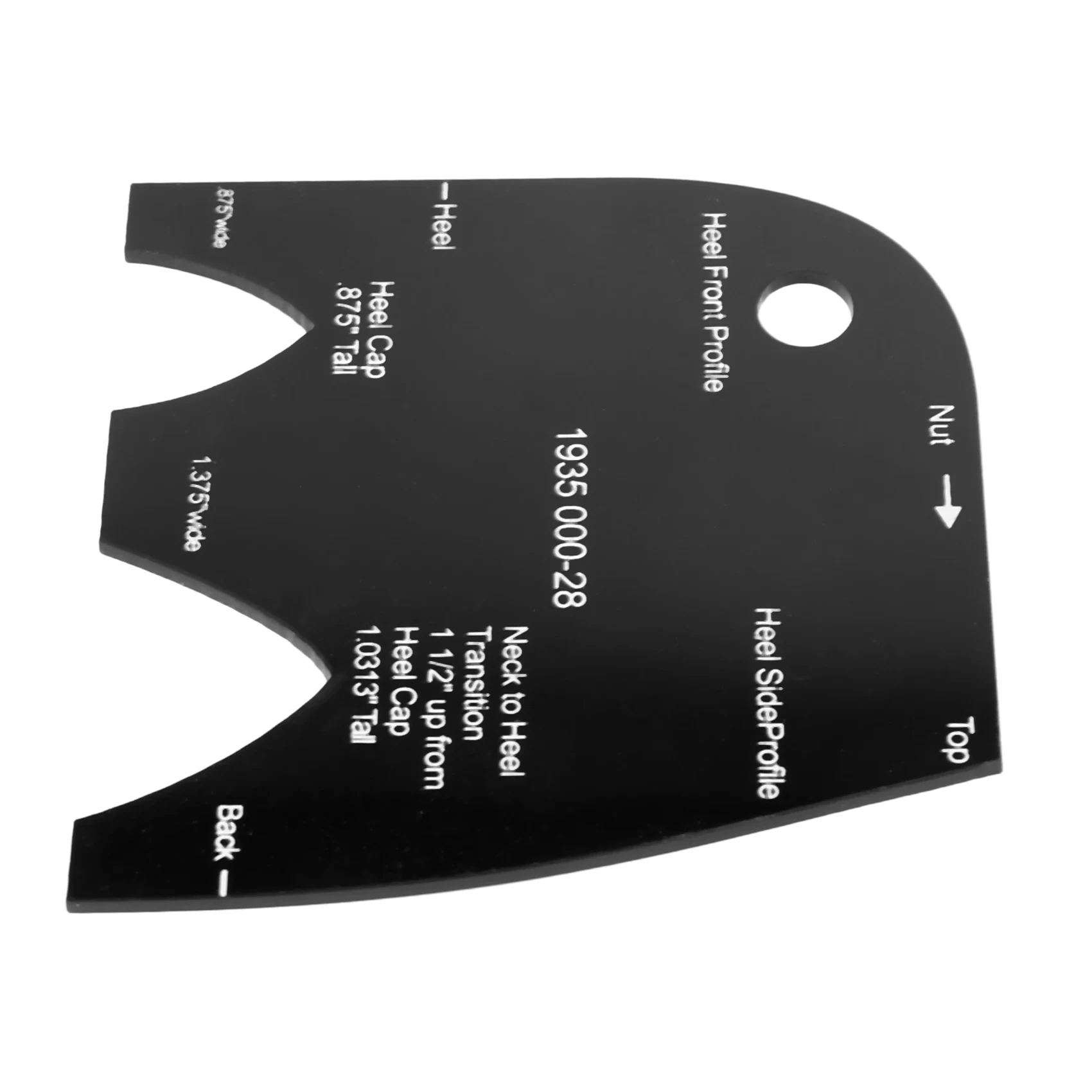 XFDZ 2Pcs Guitar Making Template Acrylic Neck Shaping Templates Set Repair Reference Tool for Martin Guitar 1935 000-28