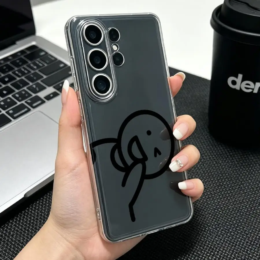 Stick Figure Phone Cover Case for Samsung Galaxy S26 Note 20 Ultra 10 S20 Plus S22 FE S23 Ultra S21 S25 Edge S24