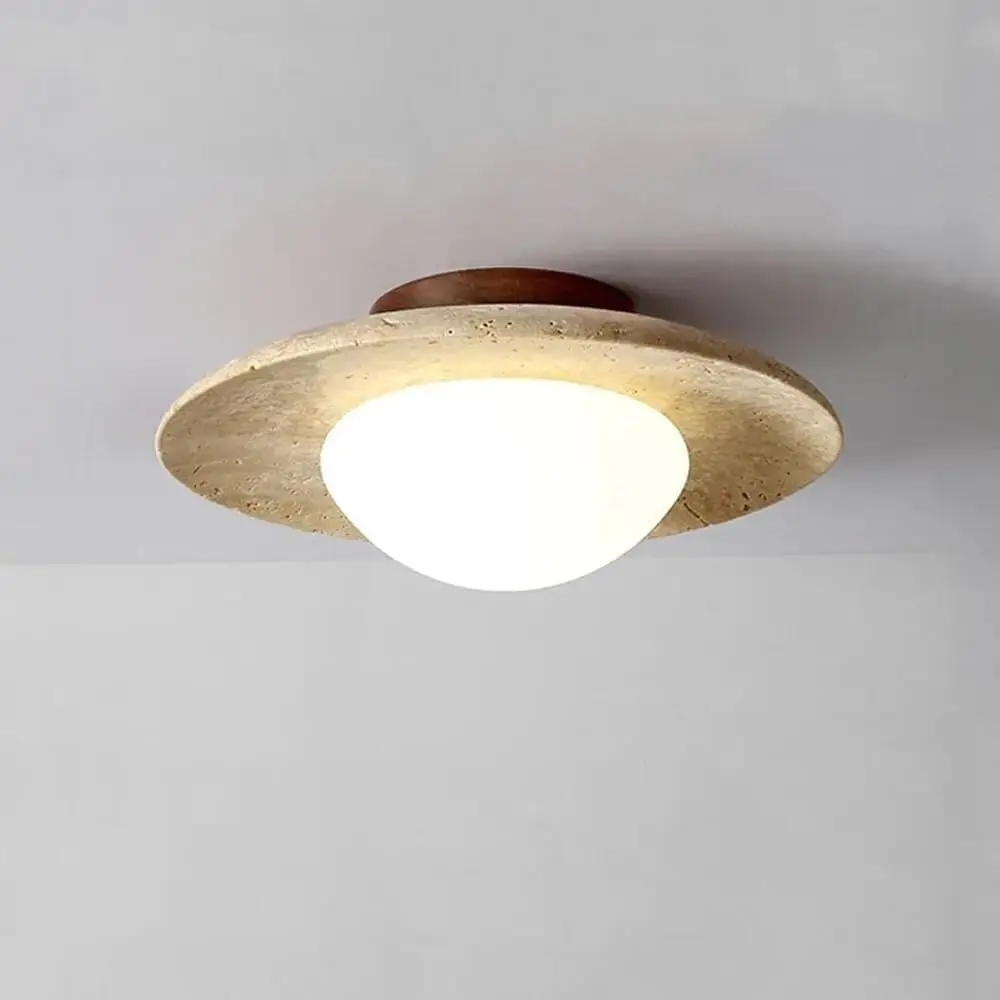 Nordic Modern Stone Marble Ceiling Lamp Bedroom Corridor Flush Mounted Ceiling Light Vintage Hallway Indoor Lighting Fixture
