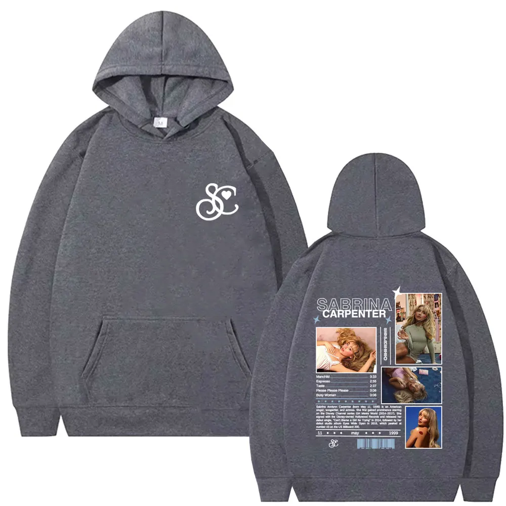 المغني سابرينا نجار ألبوم الموسيقى غطاء هوديي الرجال النساء عادية الصوف المتضخم هوديس للجنسين موضة البوب الموسيقى البلوز