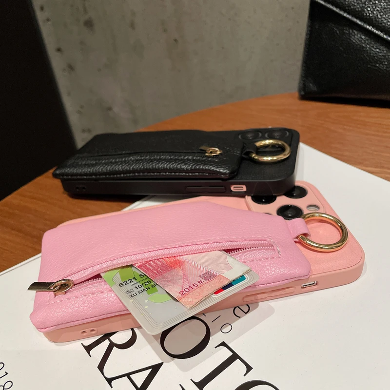 الكورية محفظة نسائية للعملات المعدنية محفظة جلدية لينة غطاء آيفون 14 برو ماكس 13 12 11 X Xs Xr 7 8 زائد اليابان حامل بطاقة سيليكون