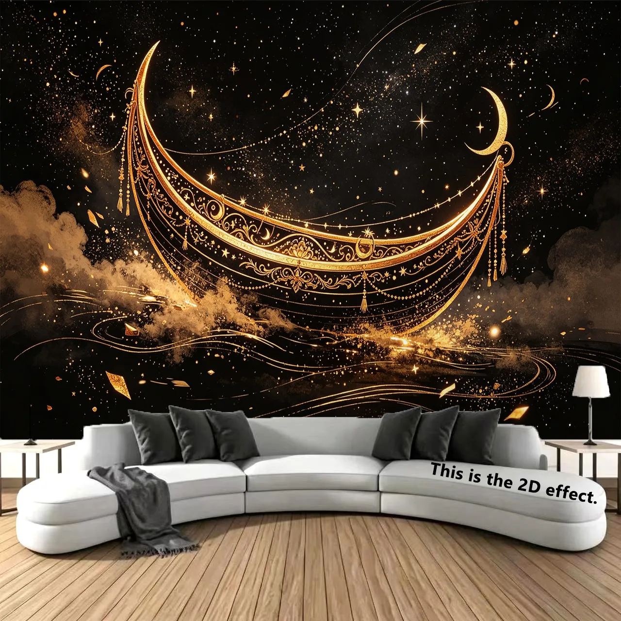Luxury Starry Sky Gold Background Tapestry For Bedroom, Bedside Decoration, And Dormitory Use